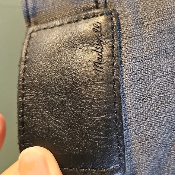 Madewell Black Skinny Jeans with Stretch and Distressed Hem. High Rise Size 29. - Picture 7 of 8